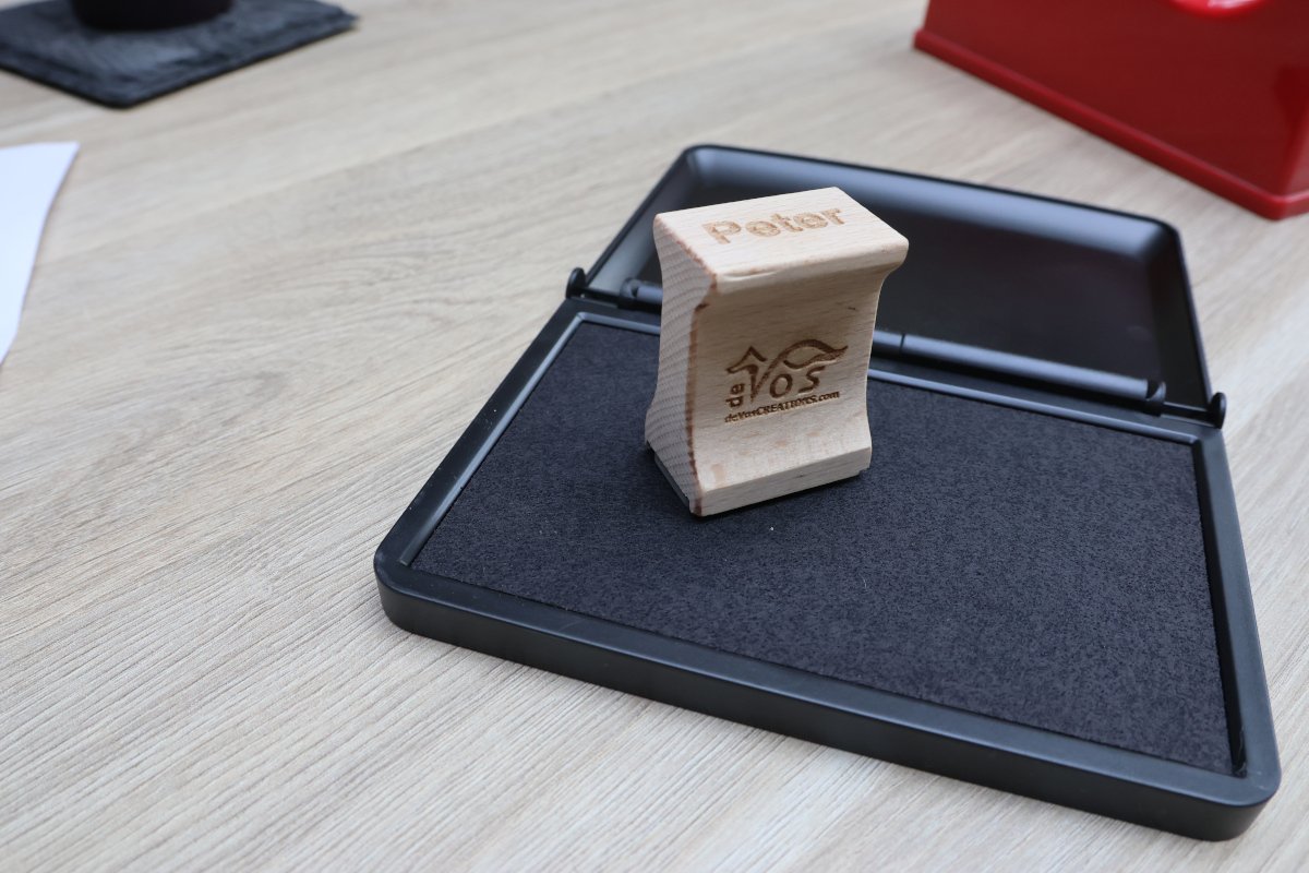 rubber stamp with custom engraving