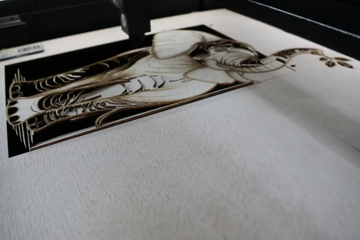 capability laser cut elephant